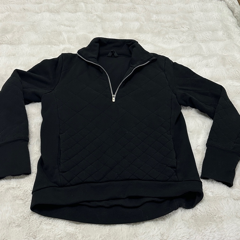 lululemon athletica Black Quilted Sweater